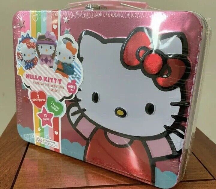 Hello Kitty America the Beautiful Series 1 Lunch Box Carry Case Tin New