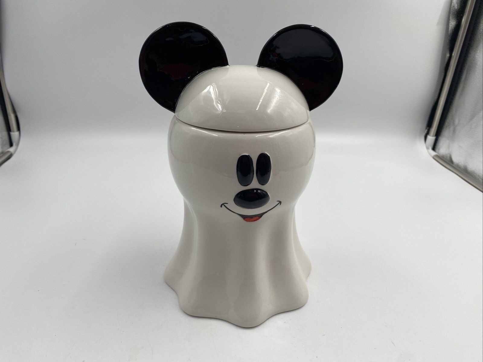 Disney Vintage Ceramic 5x10in Ghost Mickey Mouse Cookie Jar AA02B48023