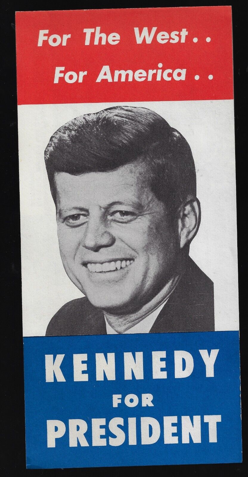 1960 John Kennedy Western State Released Presidential Campaign Folding Pamphlet