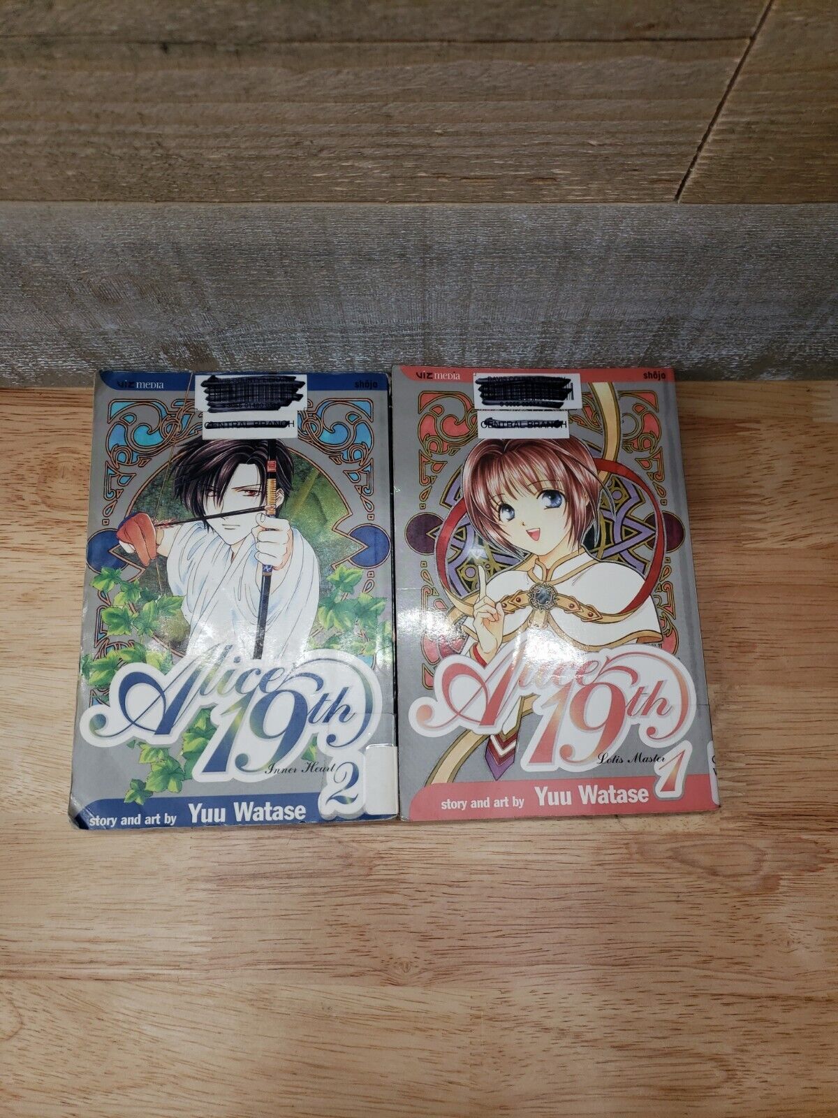 Lot Of 2 Alice 19th Manga 1, 2, By Yuu Watase Ex-Library 
