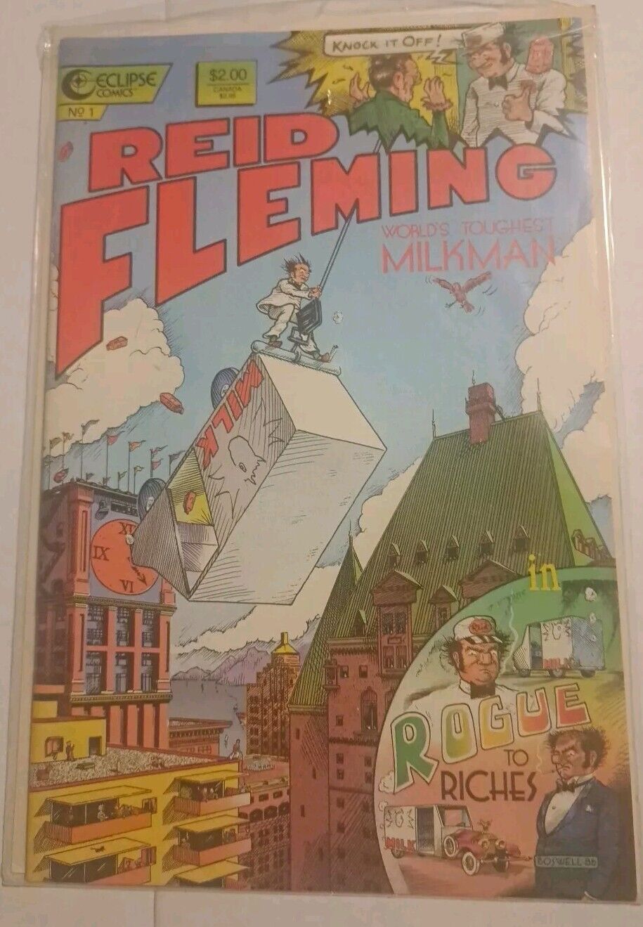 Reid Fleming  #1 Eclipse Comics World\'s Toughest Milkman David Boswell 1986