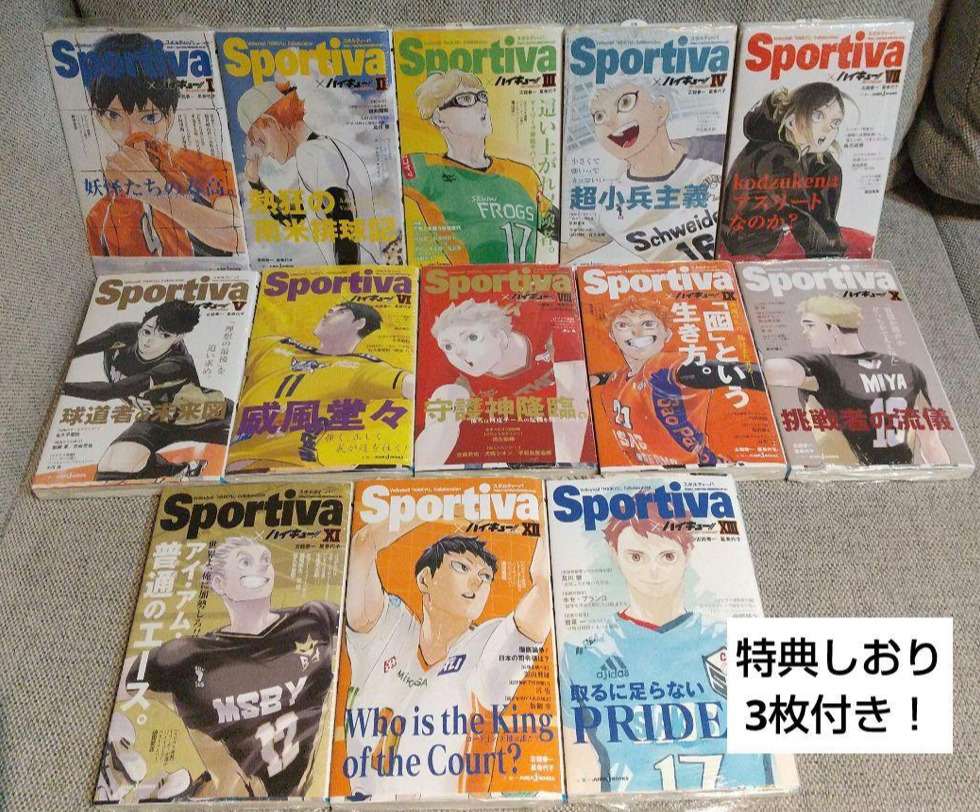 Haikyuu Novel Limited sportiva version complete set 13 With 13 Bookmarks New