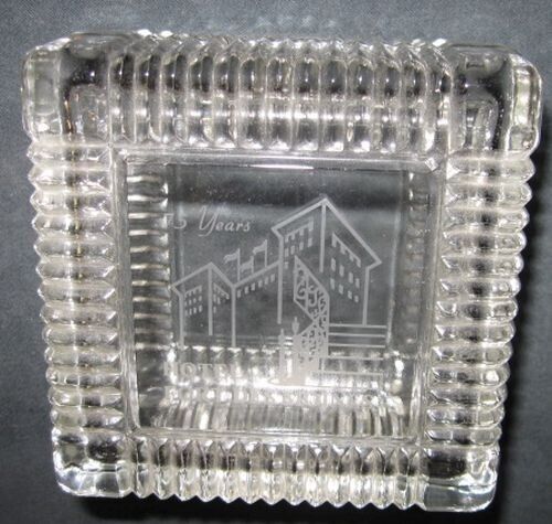 1994 Hotel Fort Des Moines Glass Trinket Jar Box 75th Anniversary