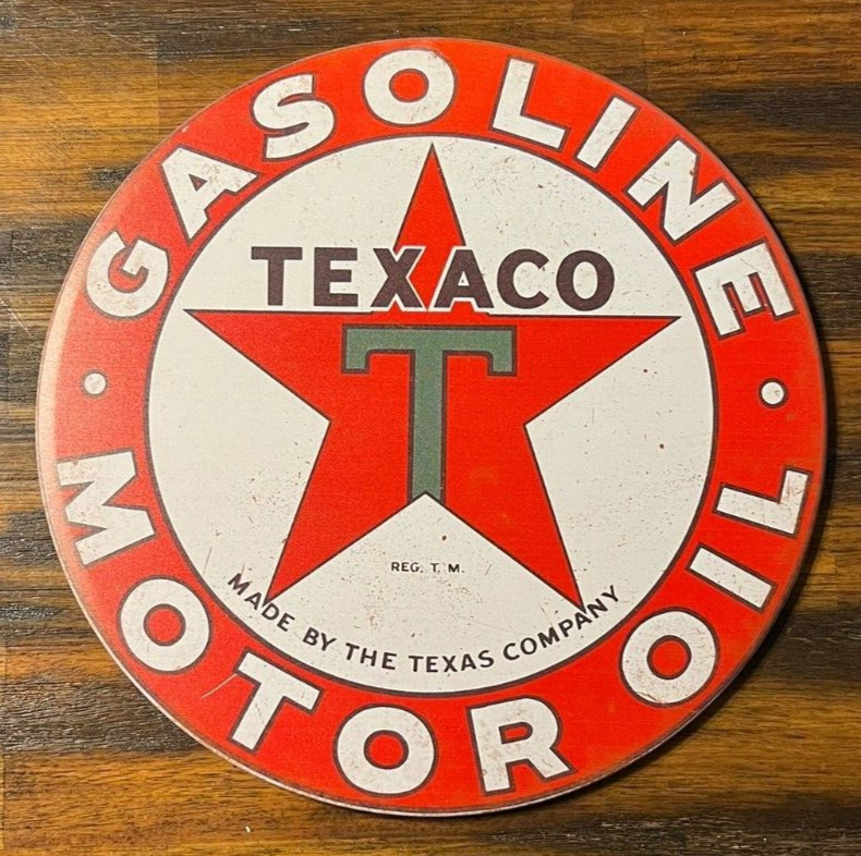 Texaco Motor Oil Vintage Hem Wrapped Novelty 12\