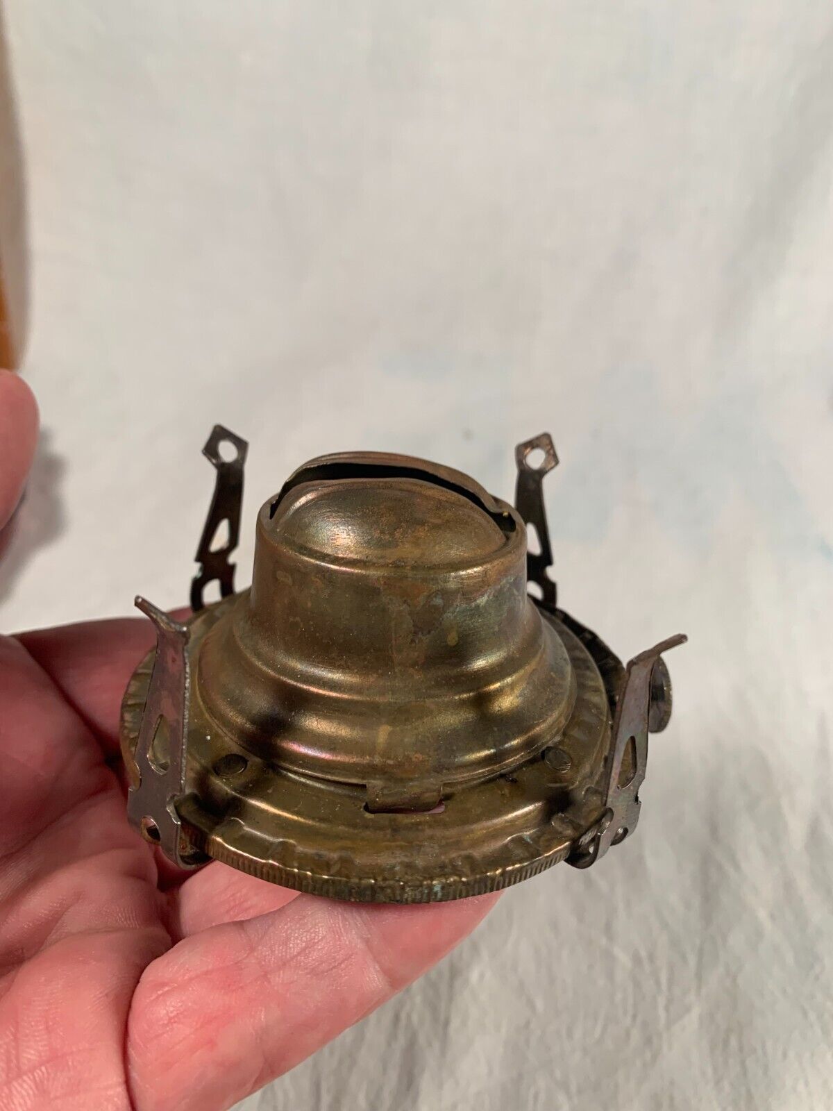 Vintage #2 Brass plated Oil Lamp Burner circa 1950s