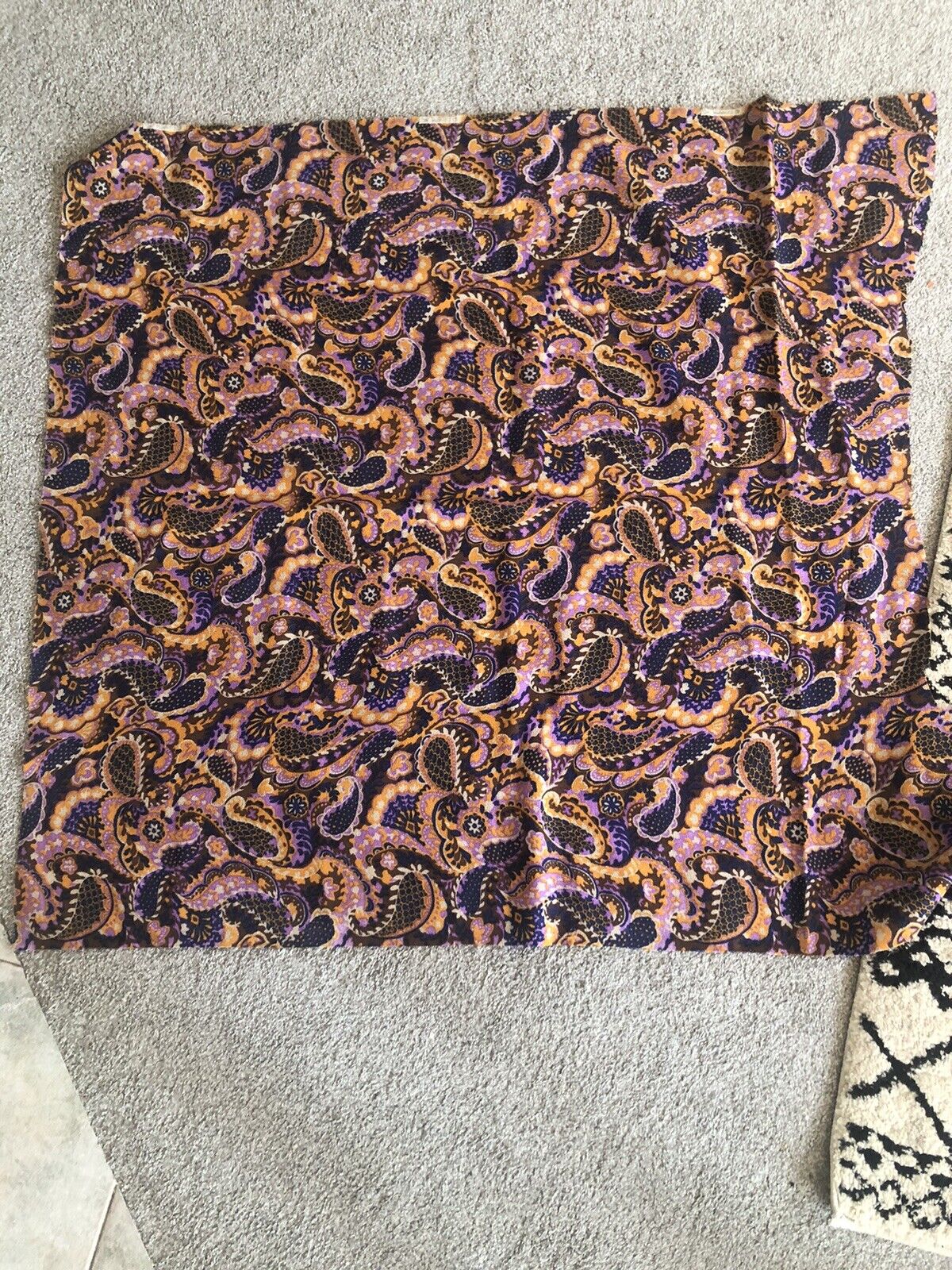Vintage Cohama Inc. Paisley Floral Fabric Woven. Approximately 44”x42”