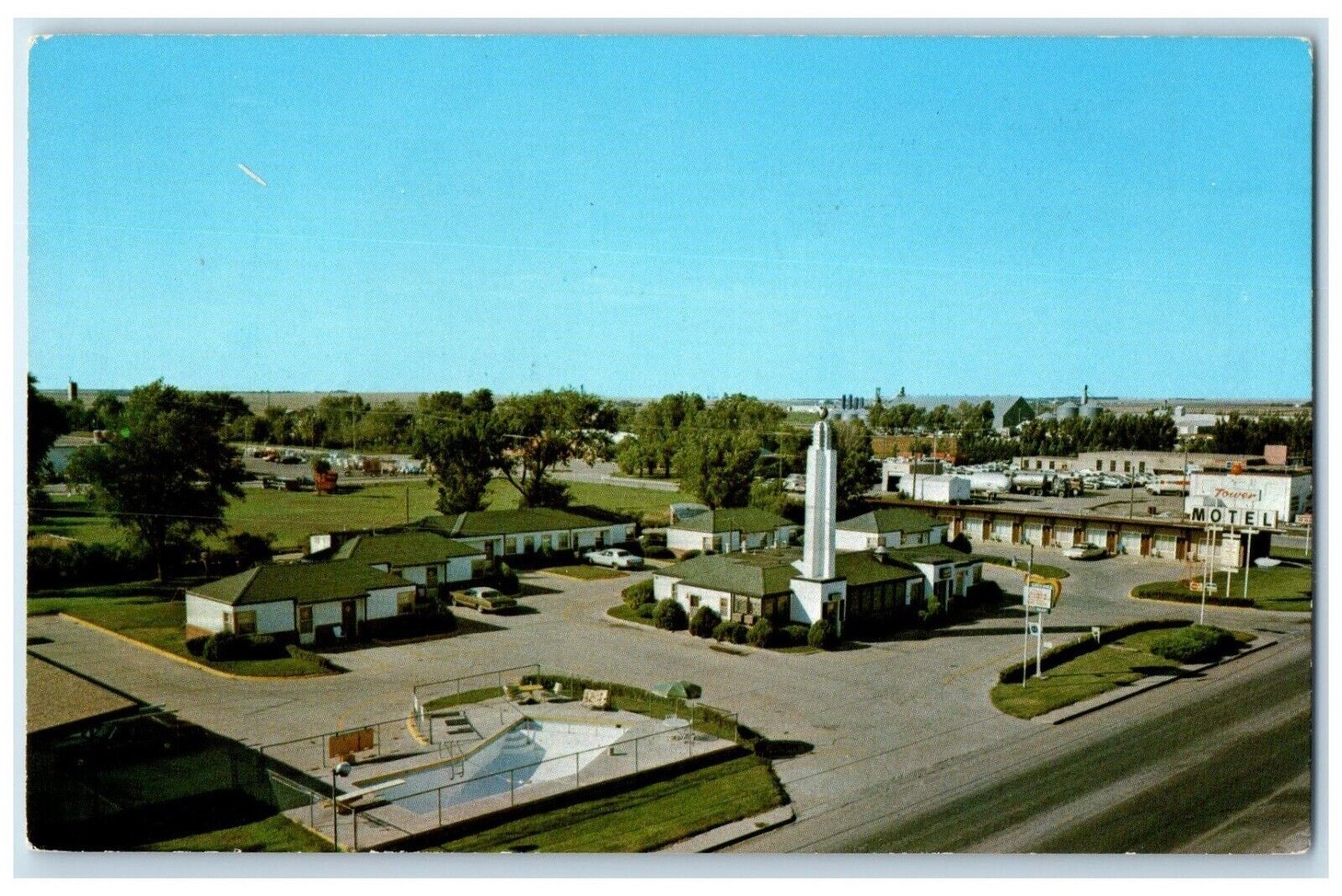 c1960's Tower Motel & Lounge Holdrege Nebraska NE Unposted Vintage Postcard