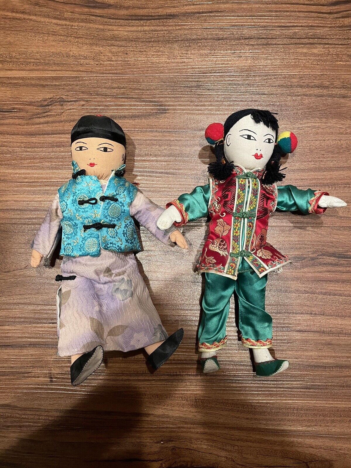 Vintage Ada Lum Asian Cloth Dolls