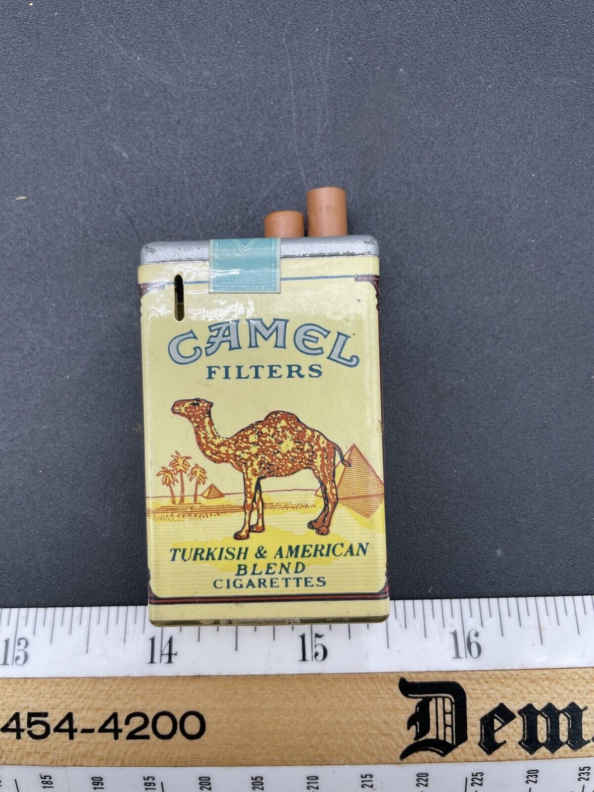 Vintage camel filters soft pack shaped butane disposable lighter