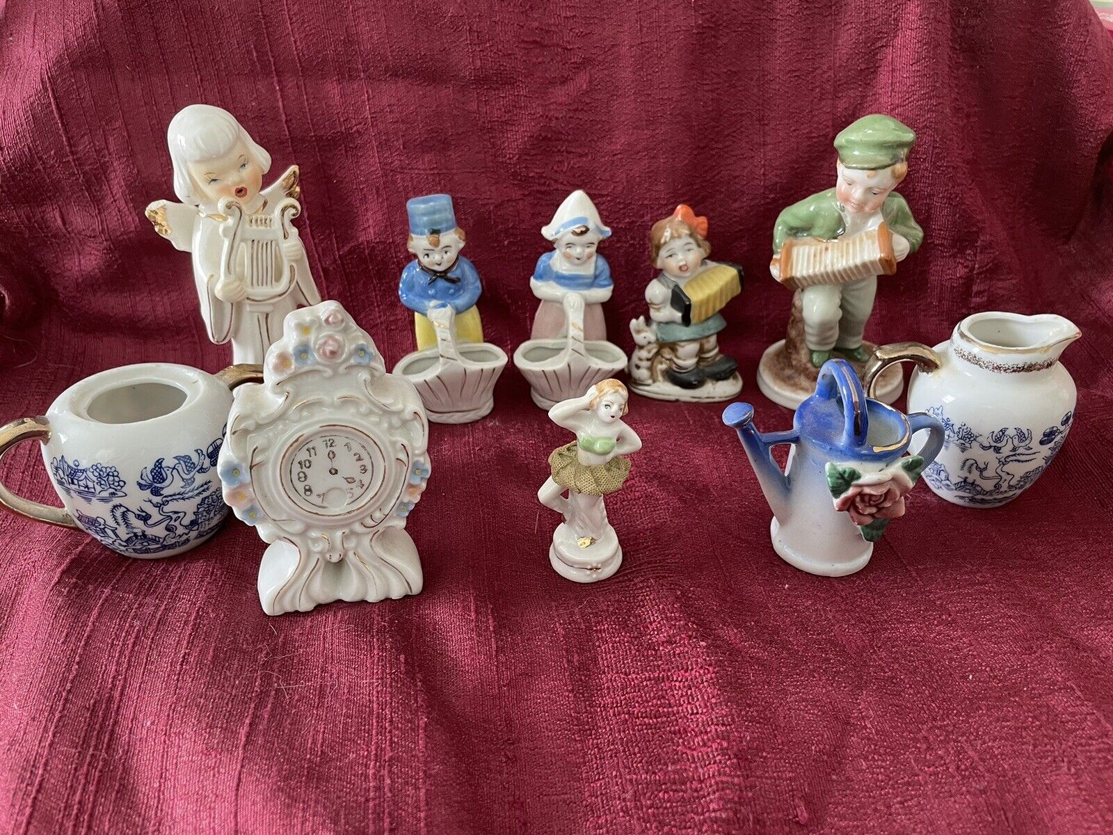 Porcelain Miniatures Lot Of 10 Pieces, Made In Japan, See Description