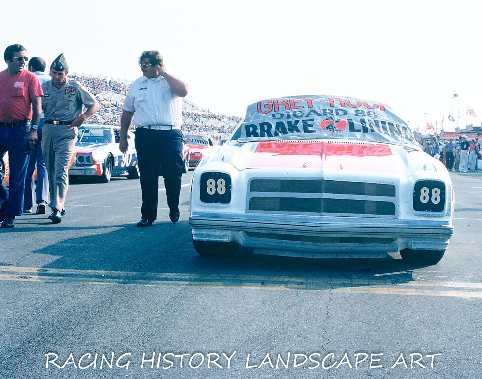 1975 DAYTONA 400 8x10 PHOTO NASCAR #88 DONNIE ALLISON POLE WINNER FASTEST CAR 88