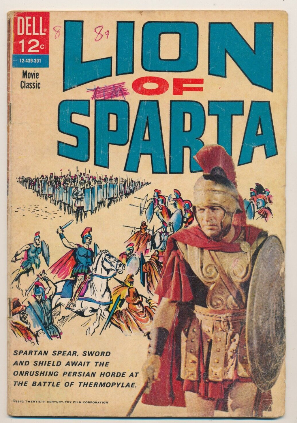 Lion of Sparta # 1 Jan. 1963 Dell Comics Movie Classic GD/VG 3.0 Nice Reader
