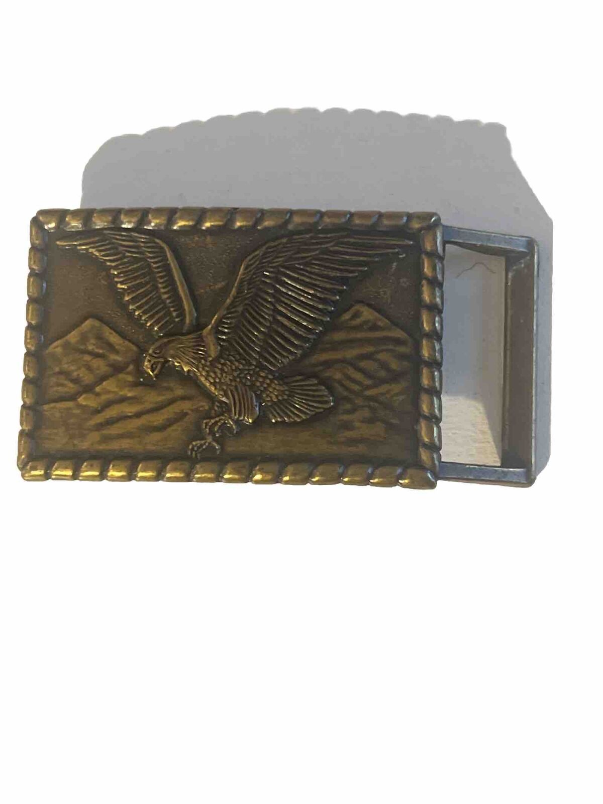 Vintage American Bald Eagle Belt Buckle - Brass