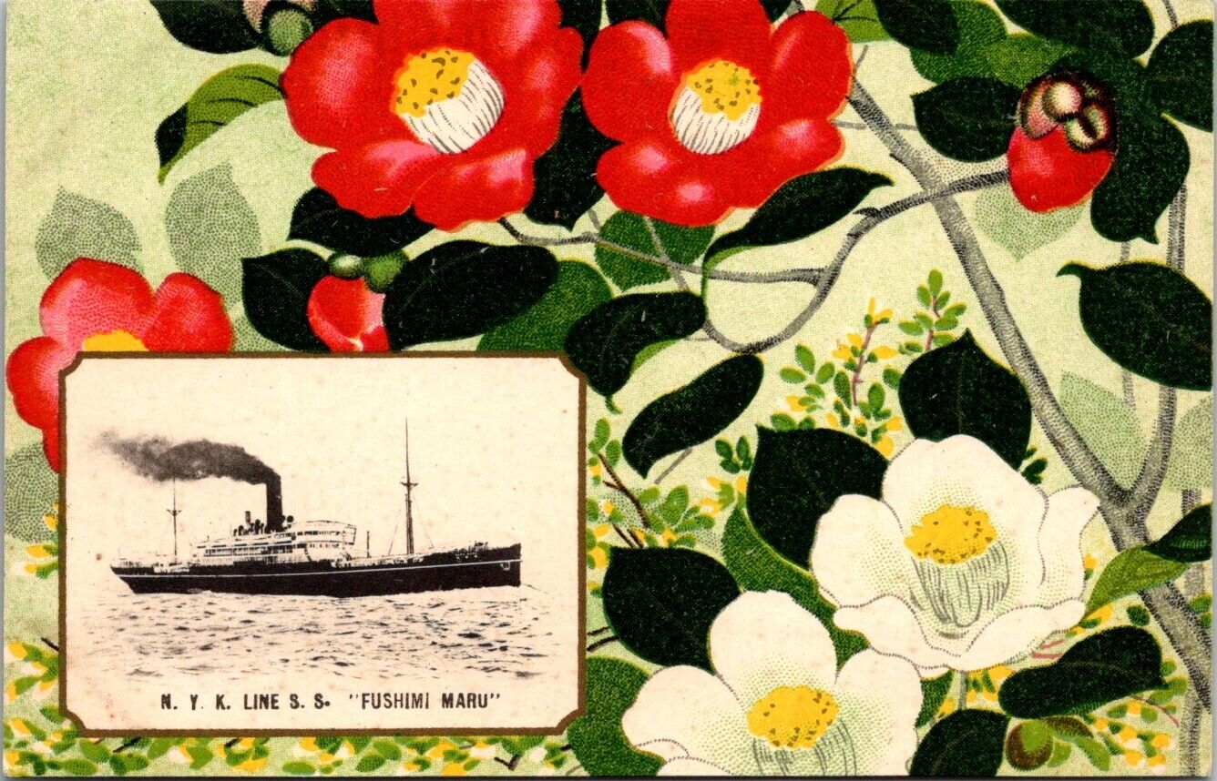 Vintage Postcard Japan Steamer Nippon Yusen Kaisha N.Y.K. S.S. Fushimi Maru