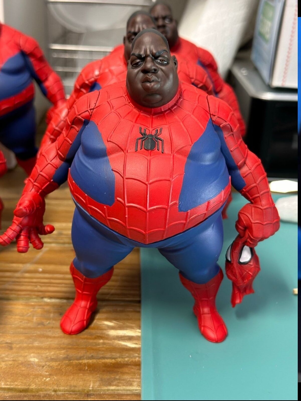 Spider Biggie Notorious B.I.G. Figure in Spider Man Suit custom Toy