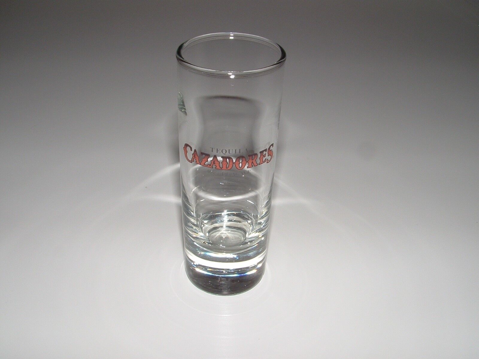 Tequila Cazadores 100% de Agave Tall Shot Glass, Age Unknown, pre-owned