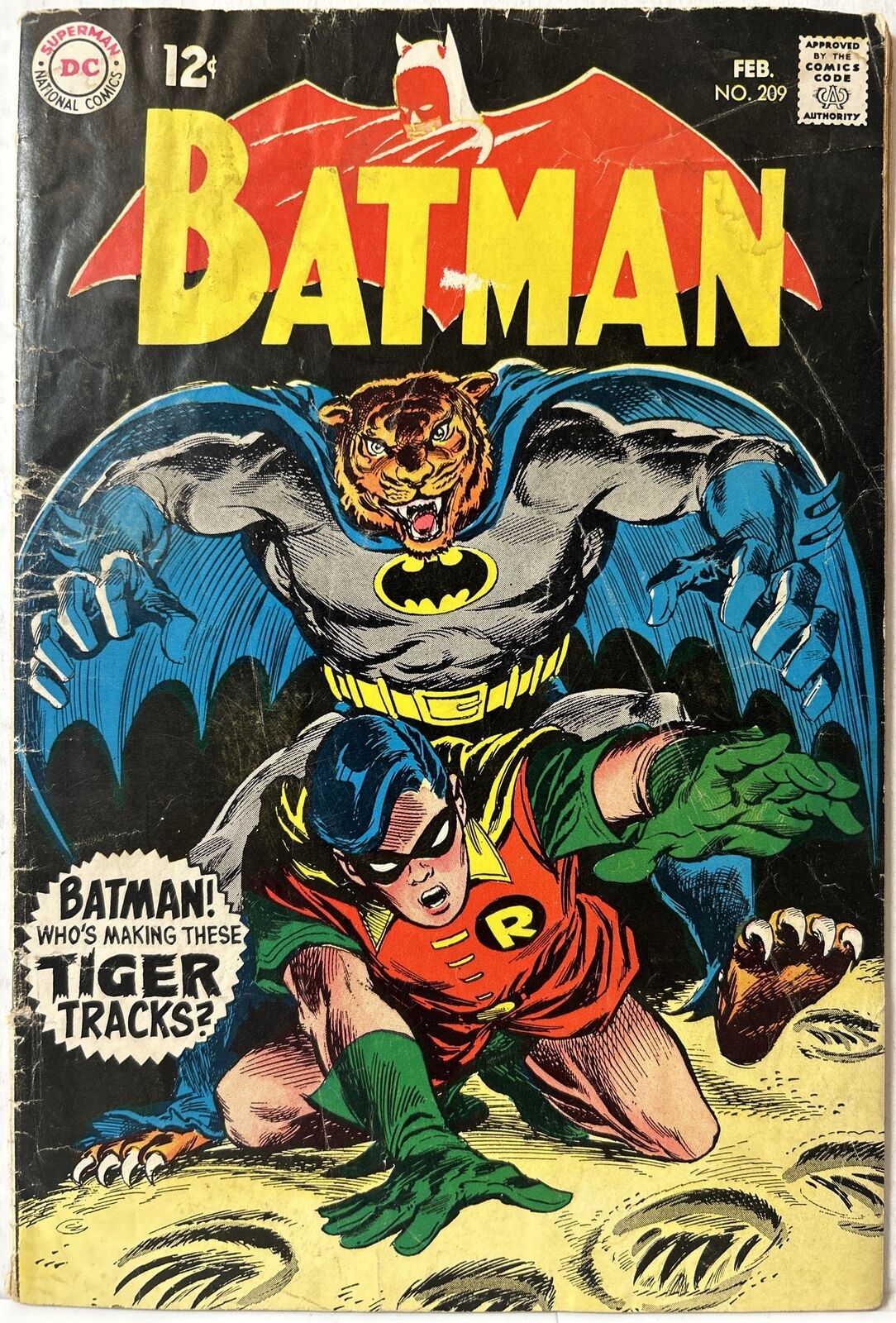 BATMAN 209 Jungle Jeopardy Frank Robbins DC Comics Silver Age GD+