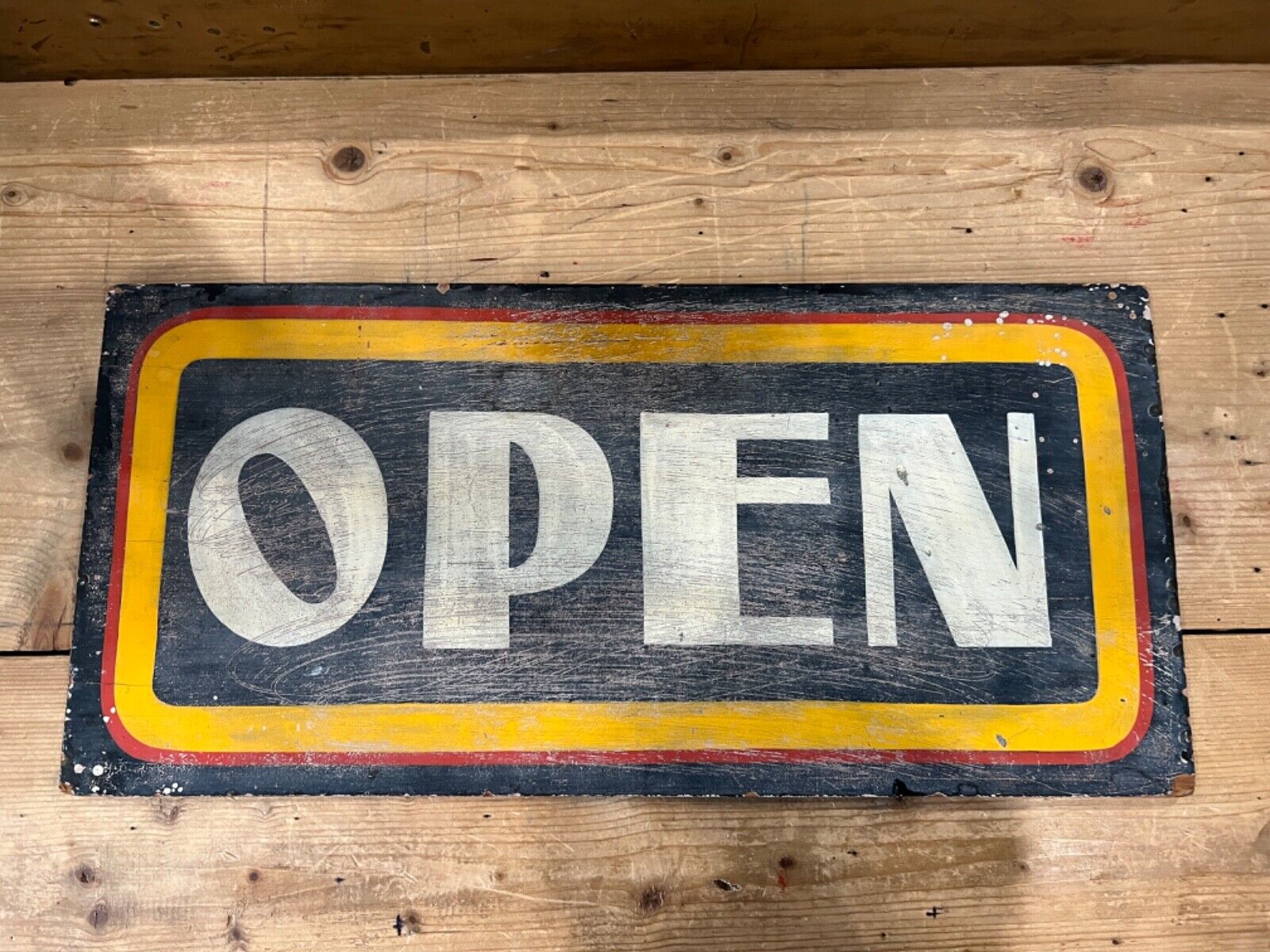 Antique Vintage Open / Closed Sign