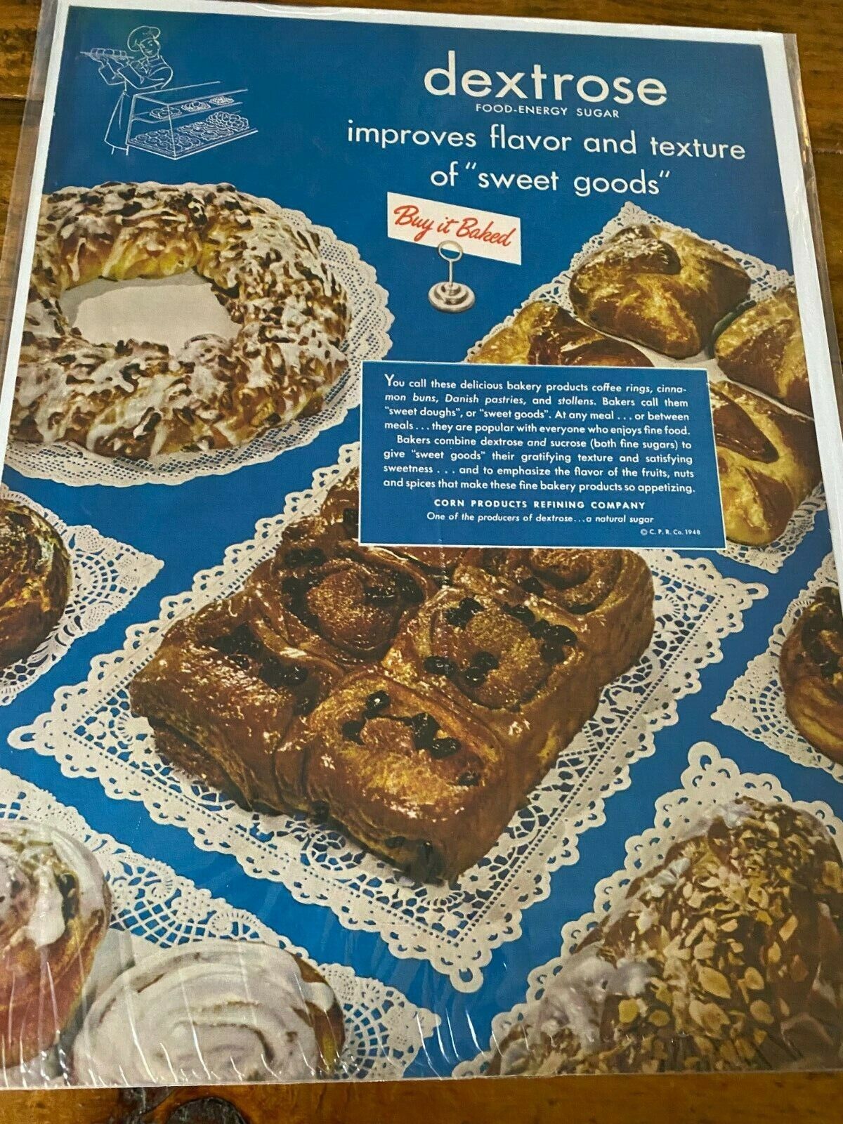 Vintage 1948 Dextrose Food Energy Sugar Sweet Goods ad