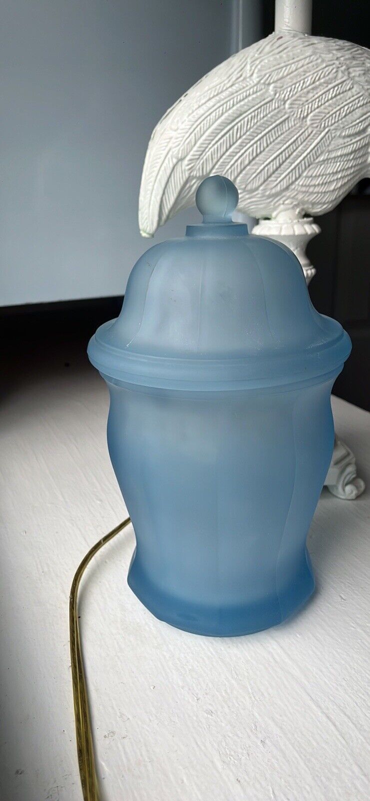 Translucent Blue Ginger Jar