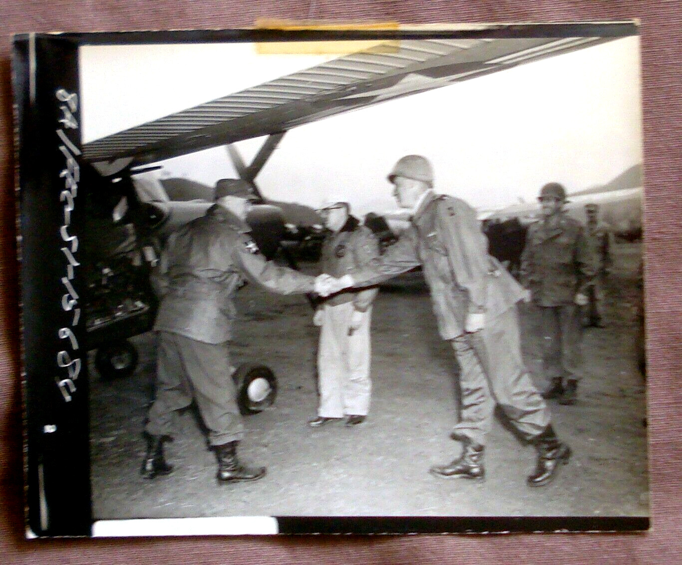 Korea May 1951 Inspection Tour Maj Gen Ferenbaugh / Van Fleet Vtg 4 x 5\
