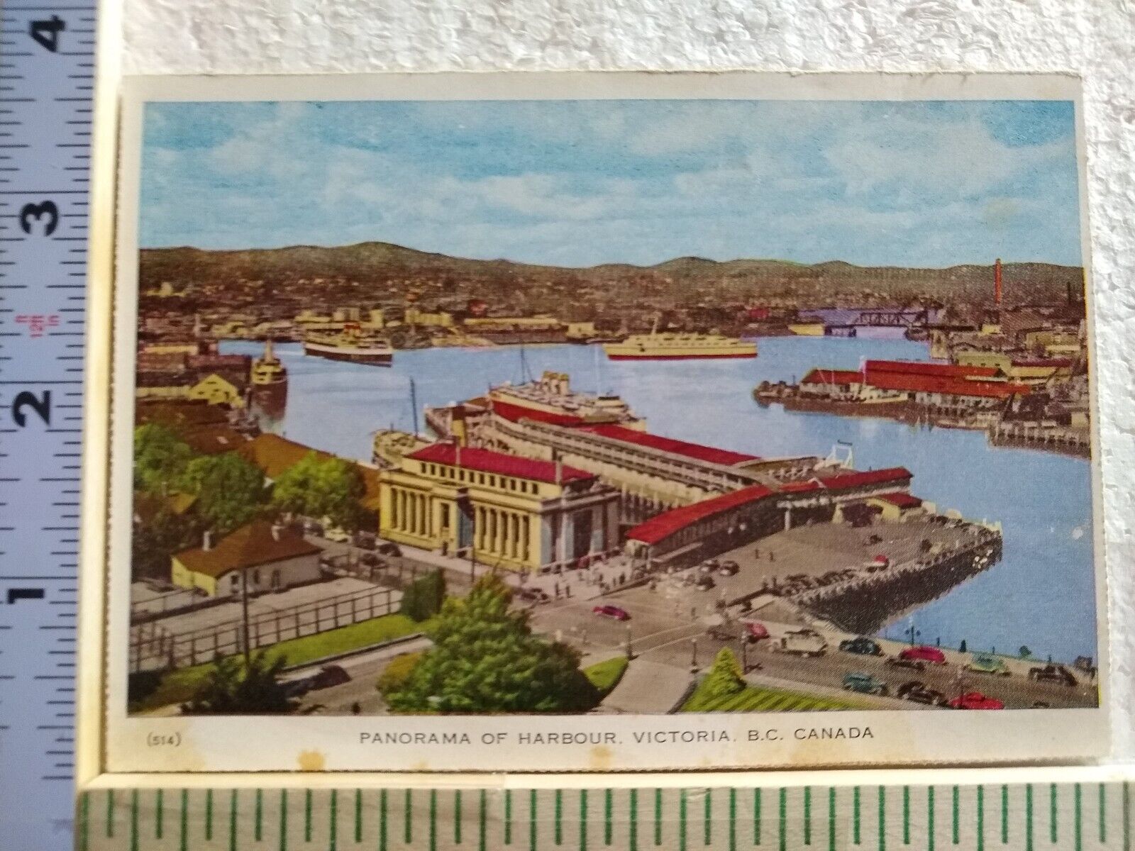Postcard Panorama of Harbour Victoria British Columbia Canada
