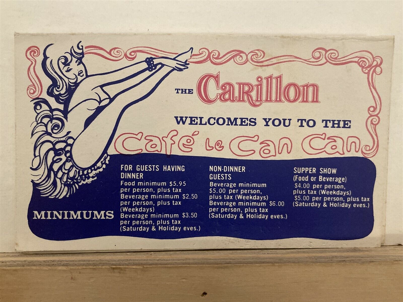 1966 Carillon Café le Can Can Burgundy Lounge Sugar n Spice Miami Florida FL Vtg