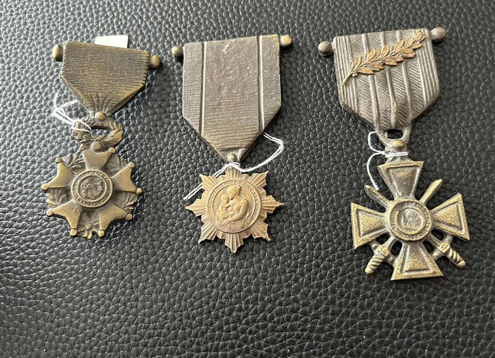 3 French Medals From Monument  Made Of Bronze