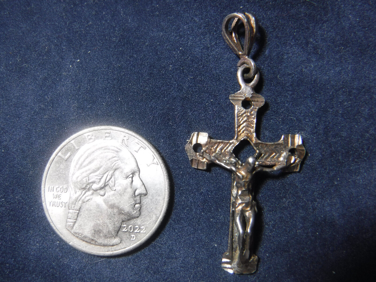 Sterling Silver Christian  Crucifix, Cross Pendant