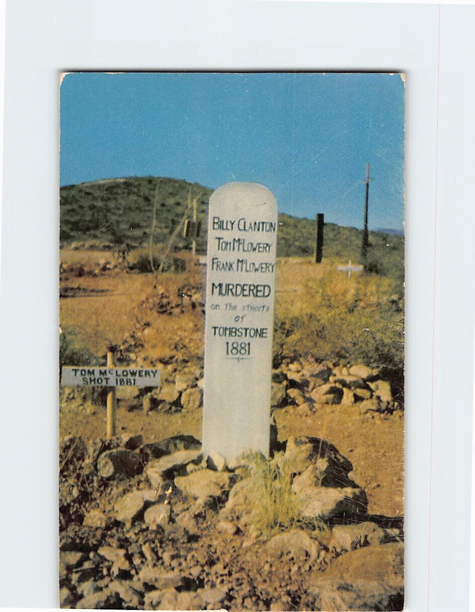Postcard Typical Burial Place Boothill Graveyard Tombstone Arizona USA