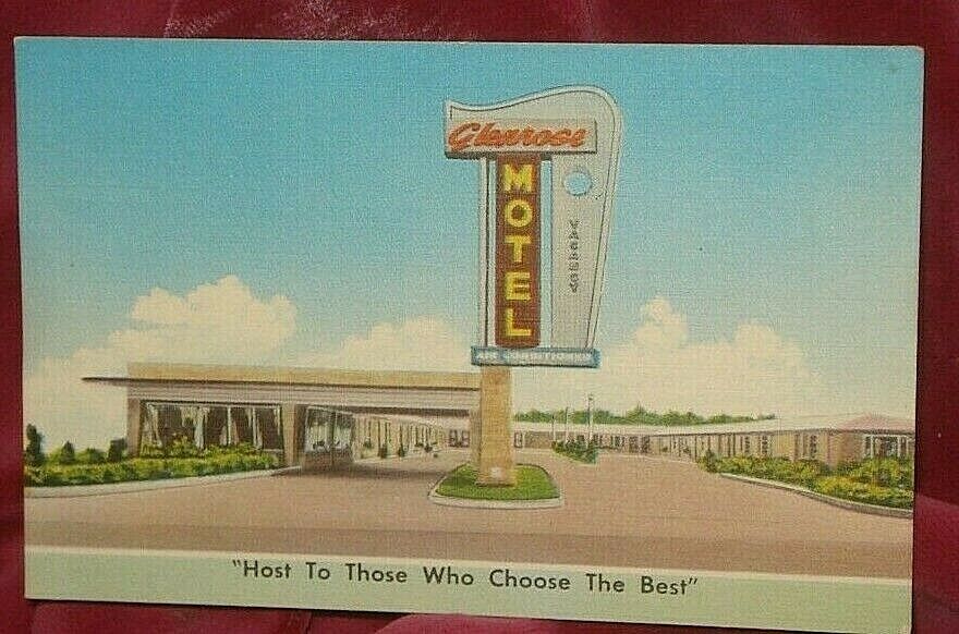 Glenrose Motel 1940 Postcard New Orleans La Linen