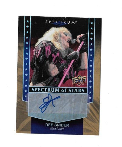 2008 Upper Deck UD Spectrum Of Stars Dee Snider AUTO TWISTED SISTER