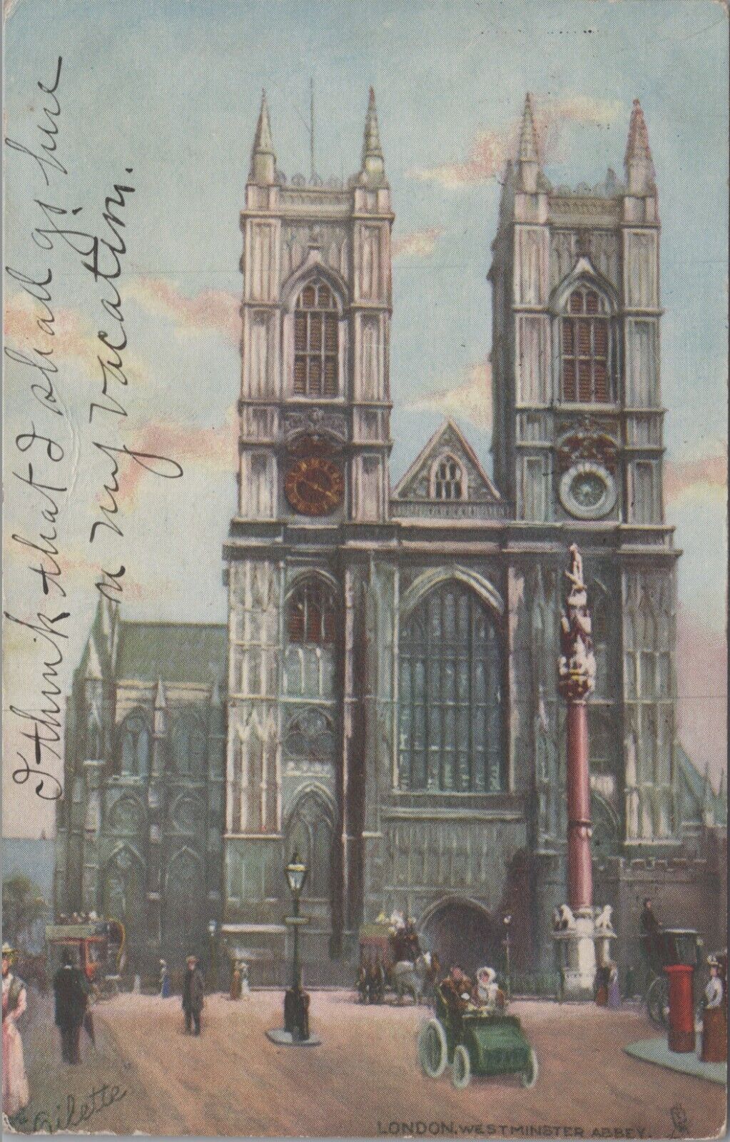 Raphael Tuck London Westminster Abby c1910s Postcard UNP 7798c