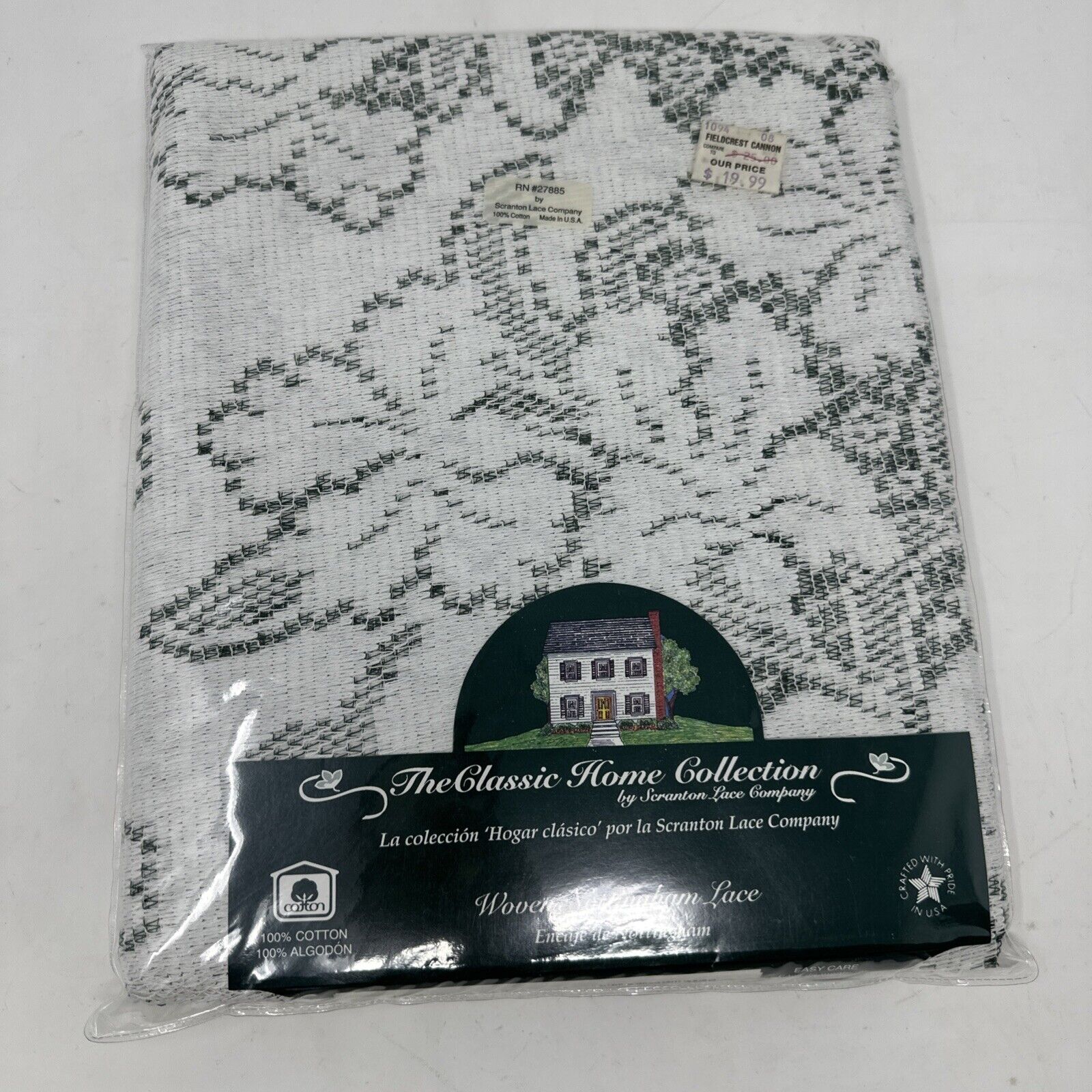 Scranton Lace Co Classic Home Tablecloth Woven Nottingham 60 x 90 Oval Windsor