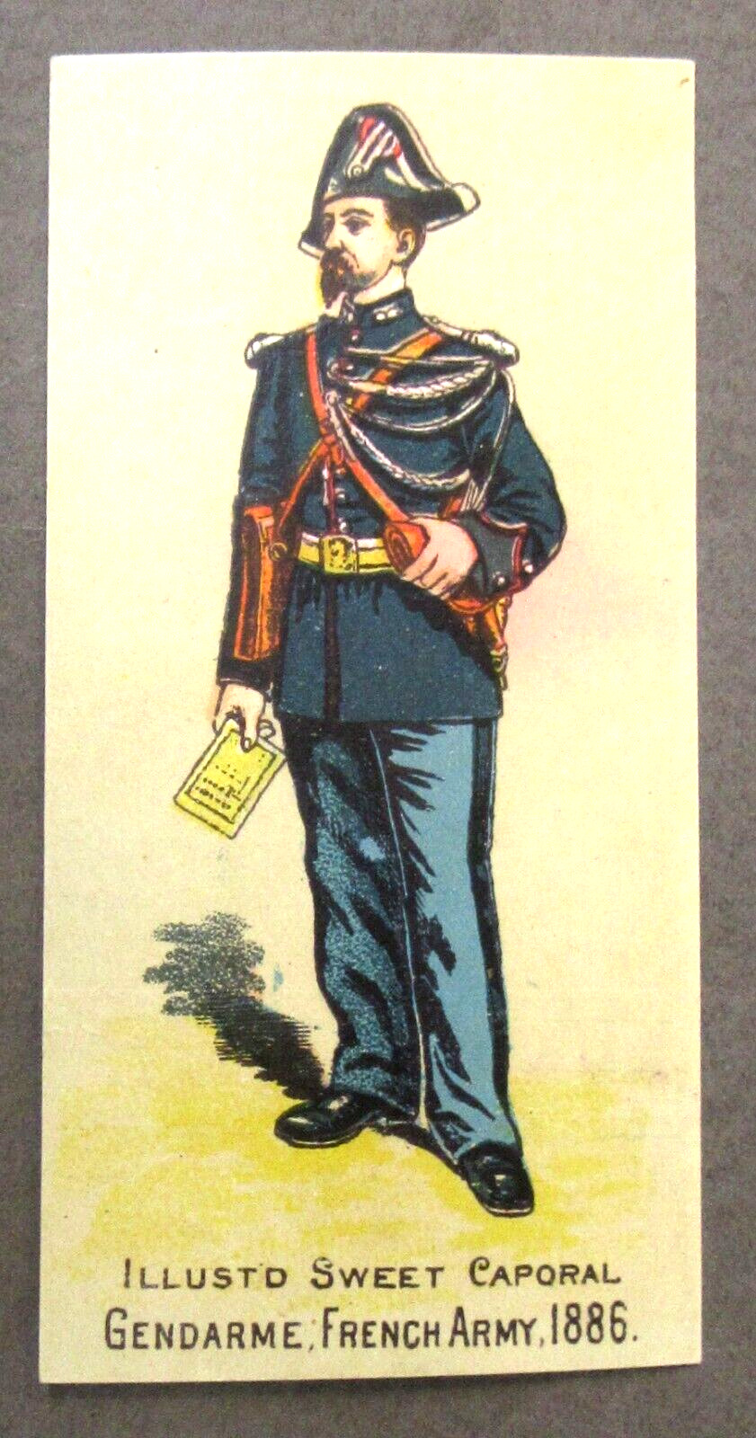 1888 N224 Kinney Military 1886 GENDARME FRENCH ARMY Tobacco Card