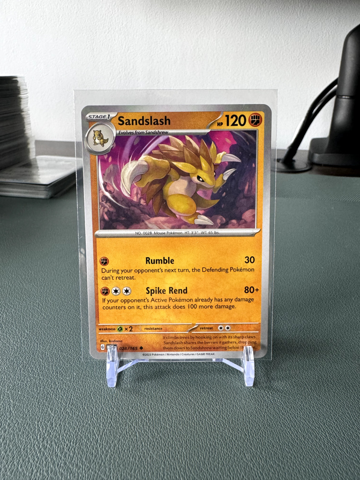 Pokemon TCG S&V 151 028/165 Sandslash - English