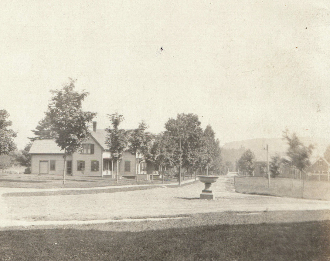 Wilder Vermont Homes Fountain Street View  1907 Rppc Real Photo Postcard