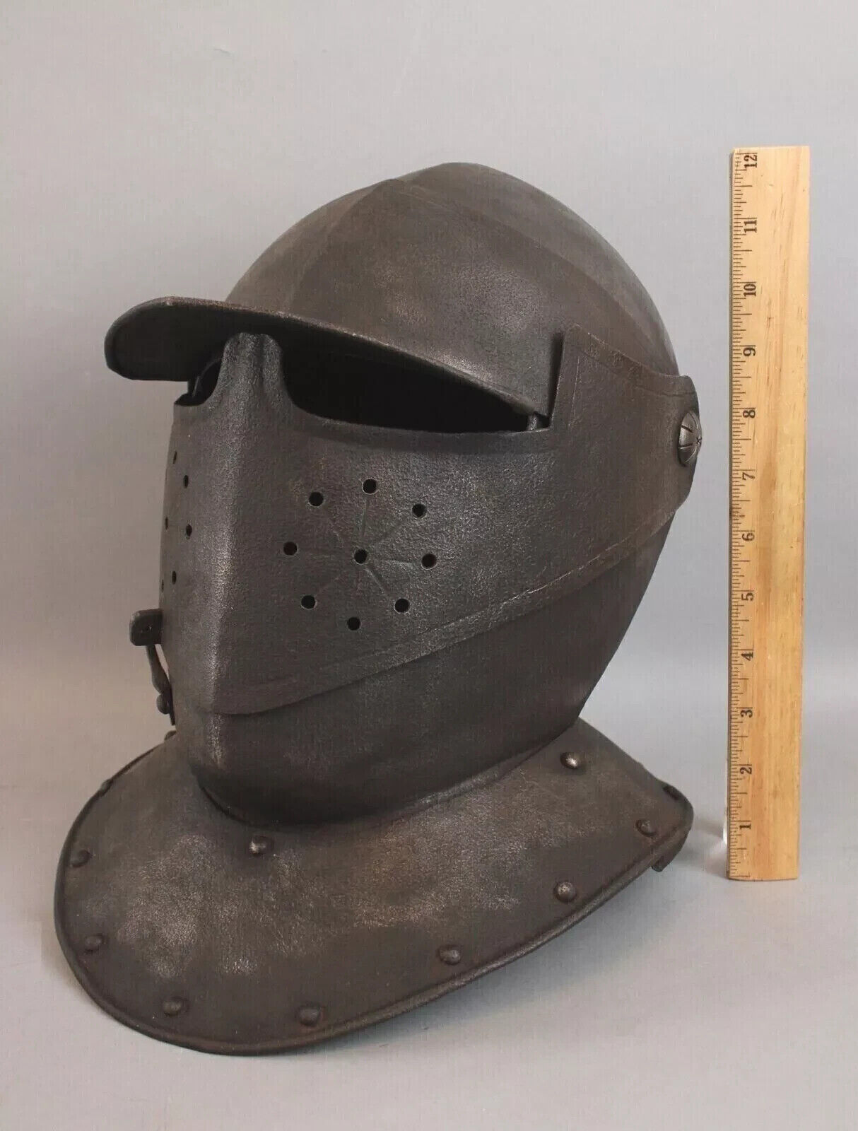 Grand Tour Antique Helmet 19th Centh Hand Forged Armor Iron Helmet