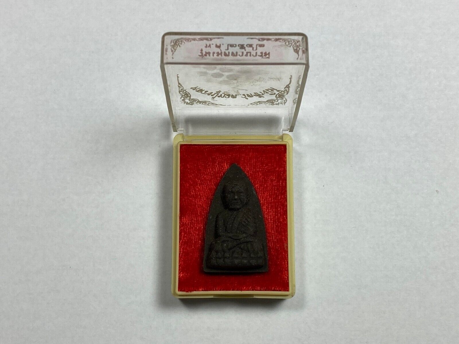 Authentic Boxed Buddha Amulet from Thailand in Protective Box