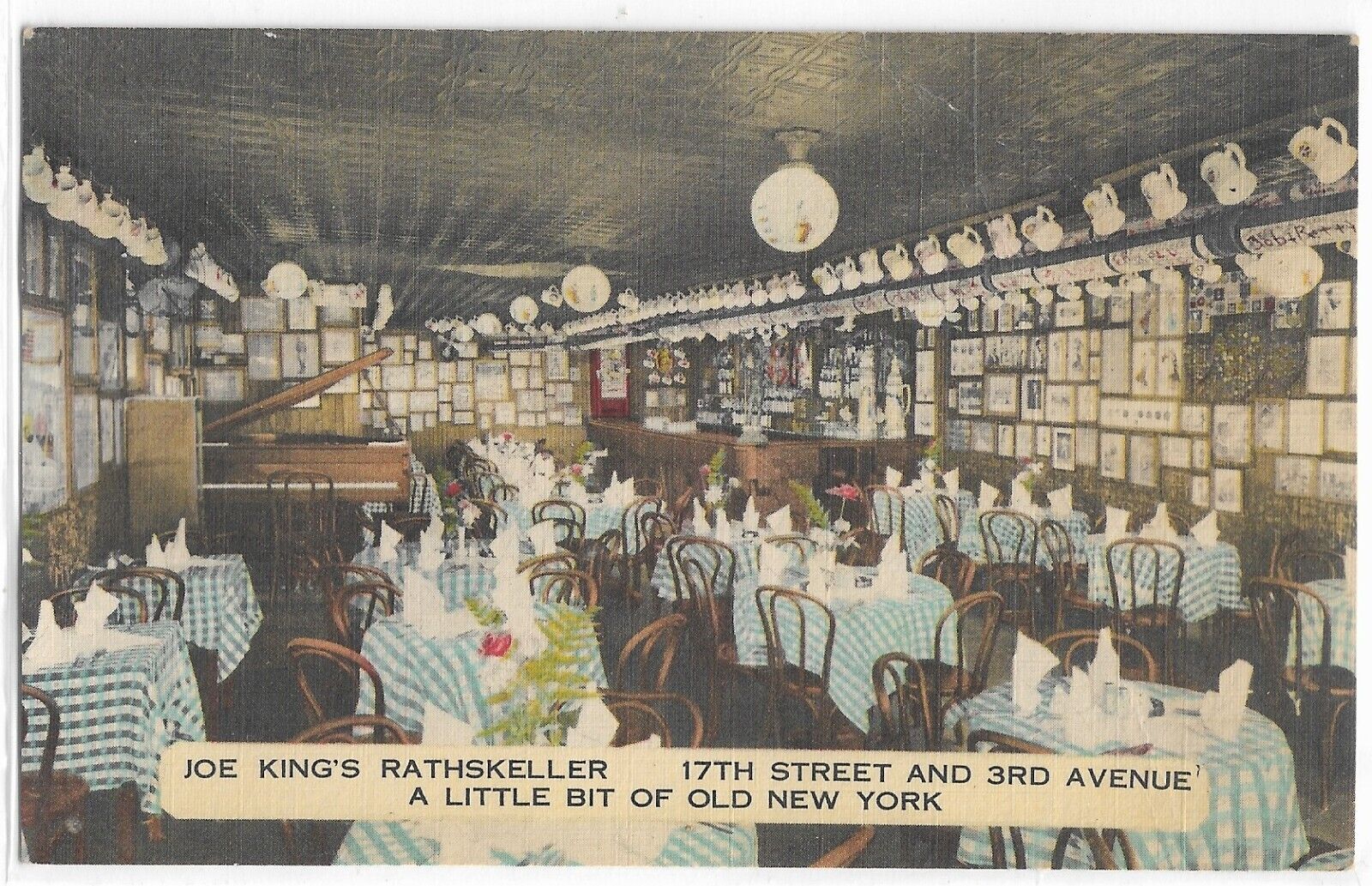 Postcard New York City c1960s  Joe King\'s Rathskeller  Thomas #90495 [323]