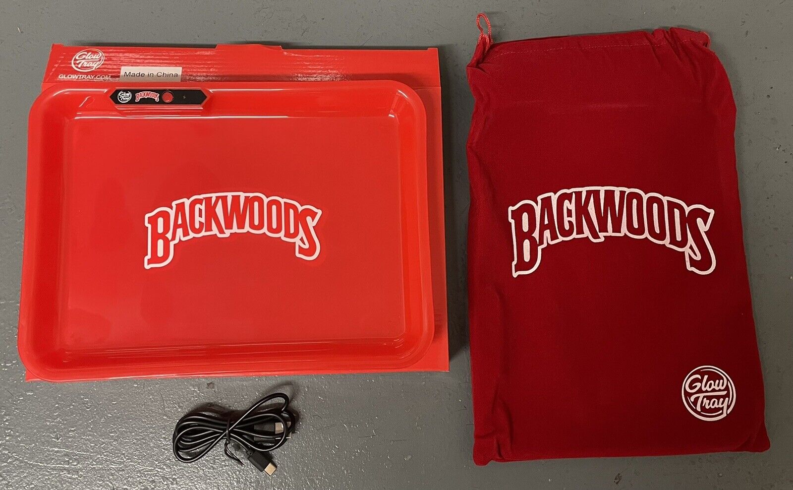 Cookies / BackWoods LED Rolling Tray - RED Glow tray - Brand New 11x8 Multicolor