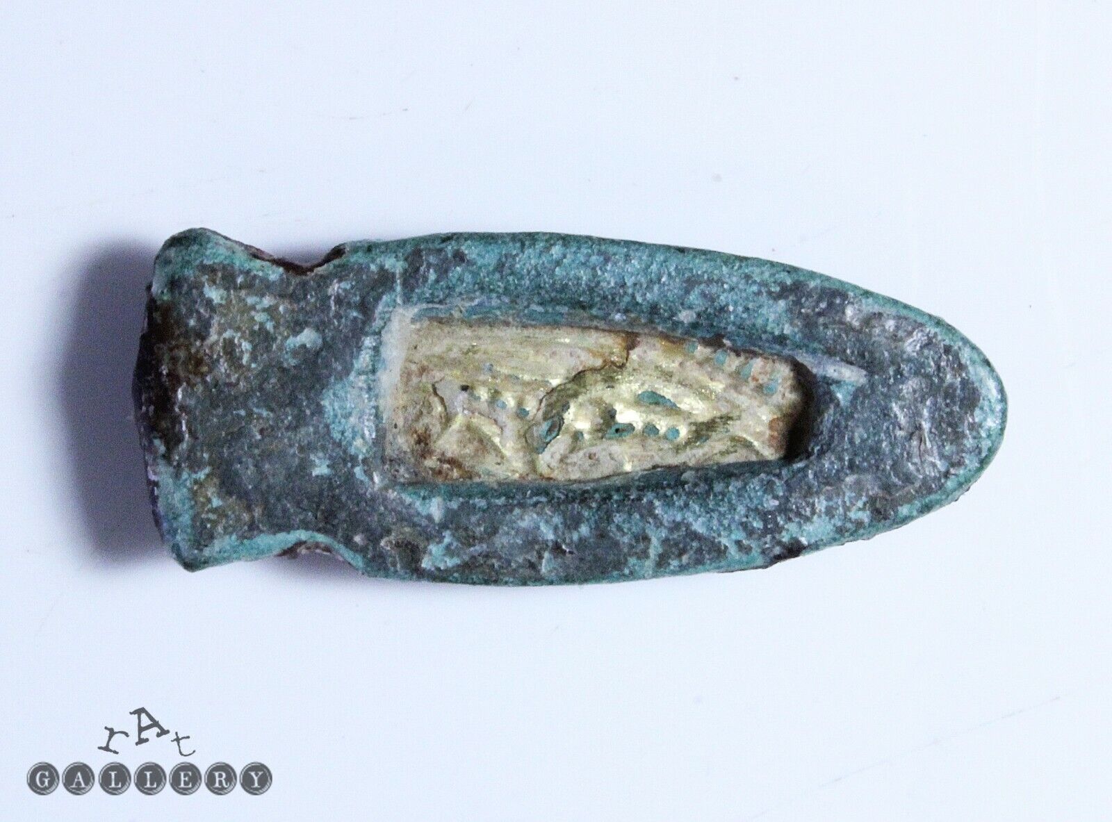 Anglo Saxon Gold Inlay Strap End Circa 9th Century