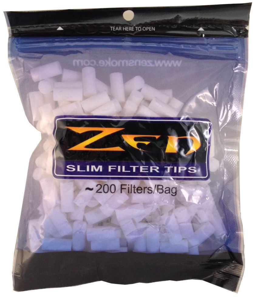 Zen Slim Hand Rolled Cigarette Filter Plug Tips 7mm - Bag of 200 - 6001