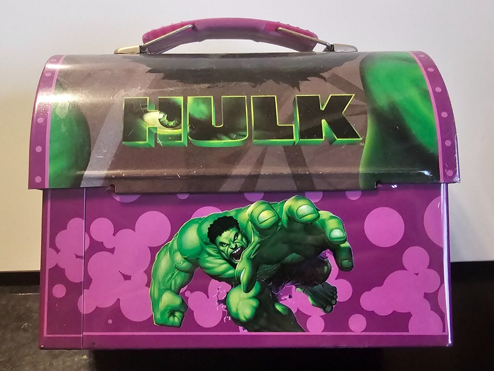 2003 Incredible Hulk Tin Dome Lunch Box-The Hulk Movie