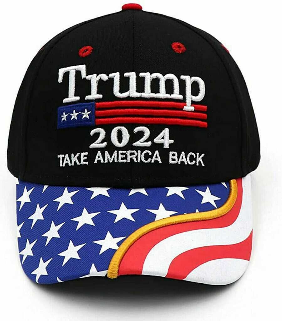Donald Trump Hat Make America Great Again 2024 Campaign Republican Black Cap