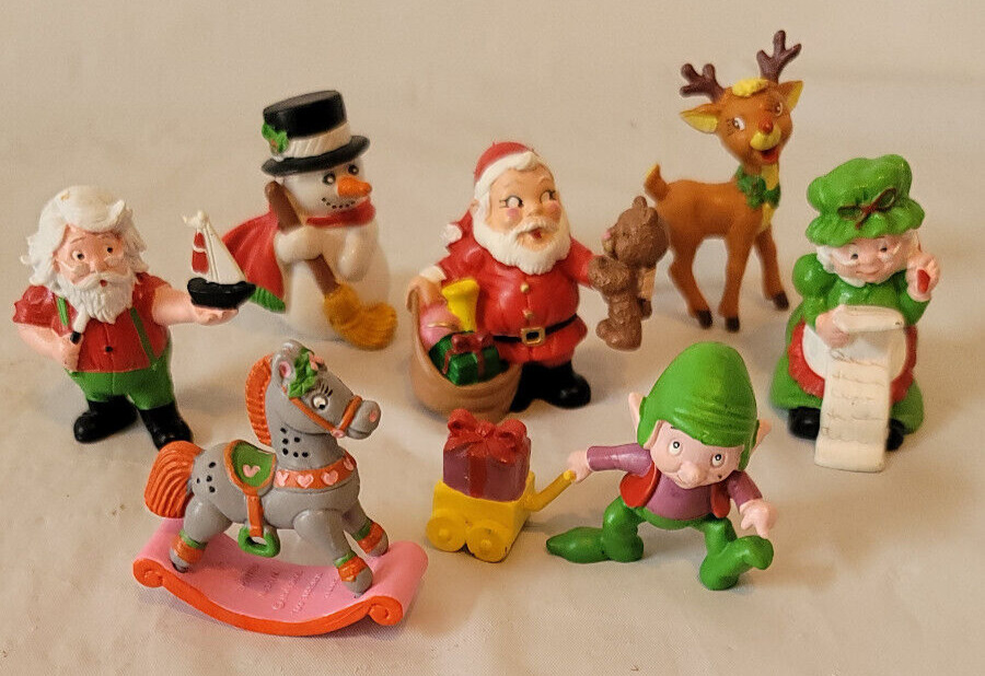 Vintage  1980\'s  Schleich Wallace Berrie Christmas Figures PVC Lot of 6 Portugal