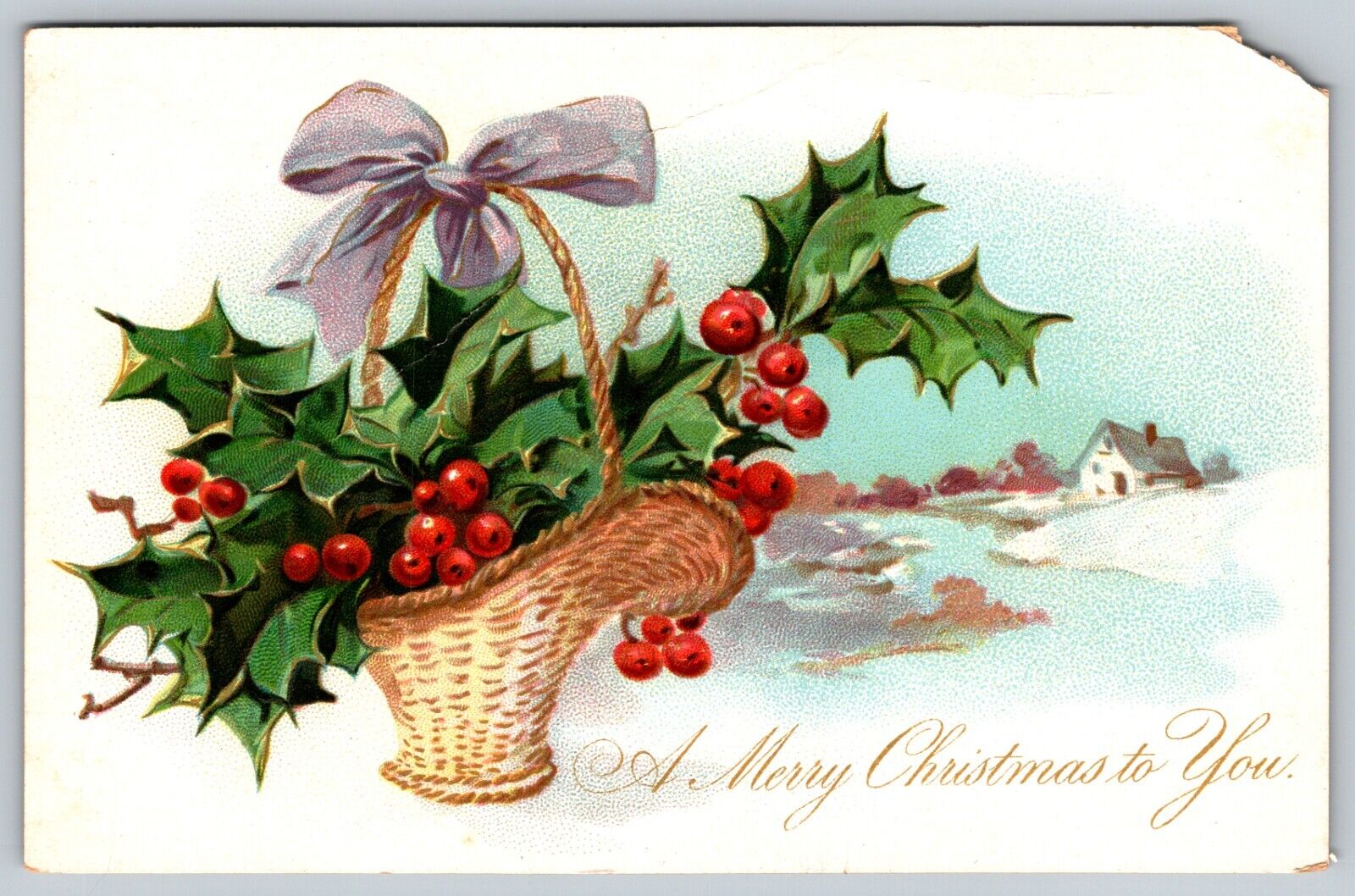 Vintage Postcard From Early 1900’s A Merry Christmas to You