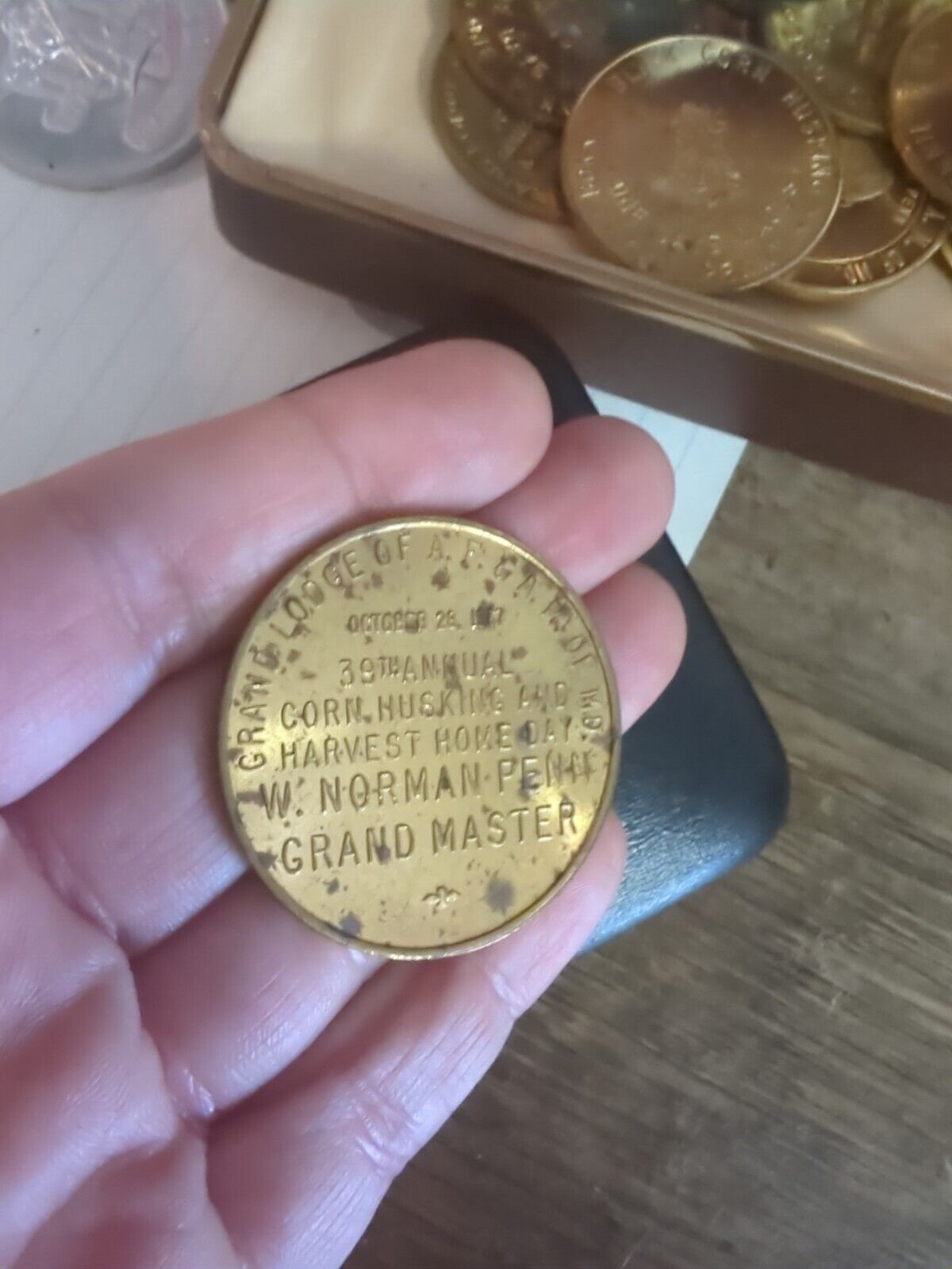 1967 Masonic Bonnie Blink Corn Husking Token Coin