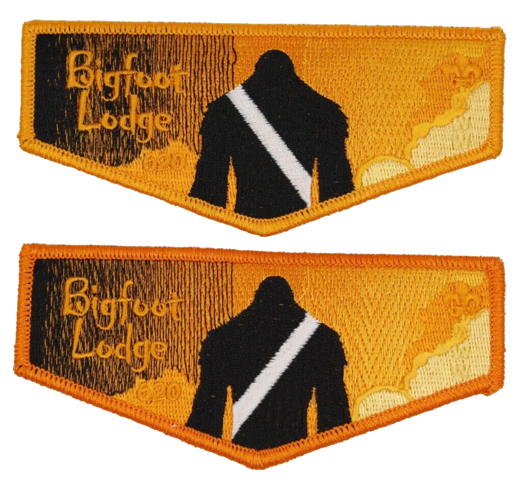 BOTH Versions Elangomat Bigfoot Lodge 620 Flaps Glacier\'s Edge Council Patches