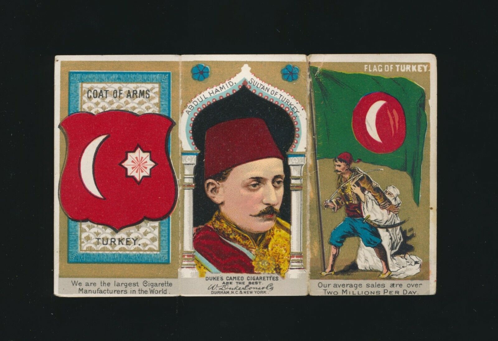 1888 N126 Duke's Cameo Cigarettes RULERS -Turkey (Sultan Abdul Hamid)